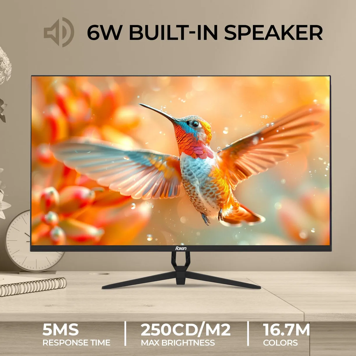 Foxin LED Monitor 32" IPS FHD 75Hz with HDMI | VGA | Speaker (Elite 32) view 3